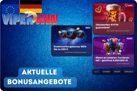 Aktuelle Bonusangebote im ViperWin Casino