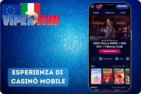 Esperienza mobile di ViperWin Casino