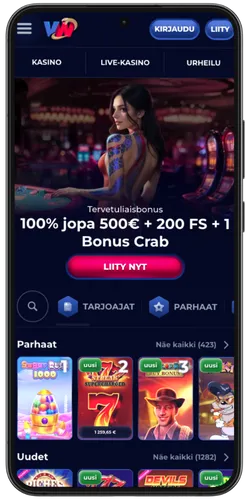 Bonus Crab ja ilmaiskierrokset Viperwinin mobiilisivustolla