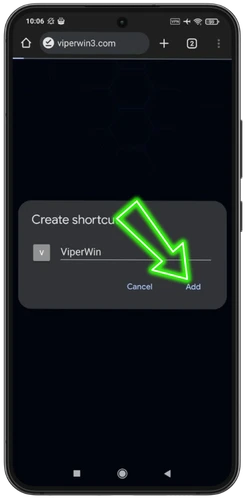ViperWin Symbol auf dem Android-Startbildschirm