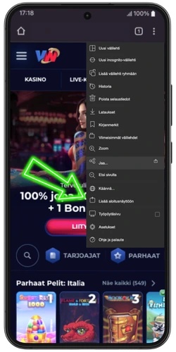 ViperWin-sovelluksen asentaminen Androidille
